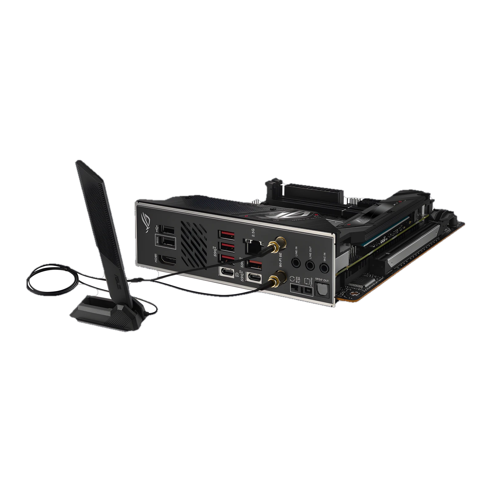 ASUS ROG STRIX B650E-I GAMING WIFI DDR5 Mini-ITX Motherboard, AM5 Socket, B650 Chipset, 2x DIMM Slots, 1x PCIE 5.0 x16 S