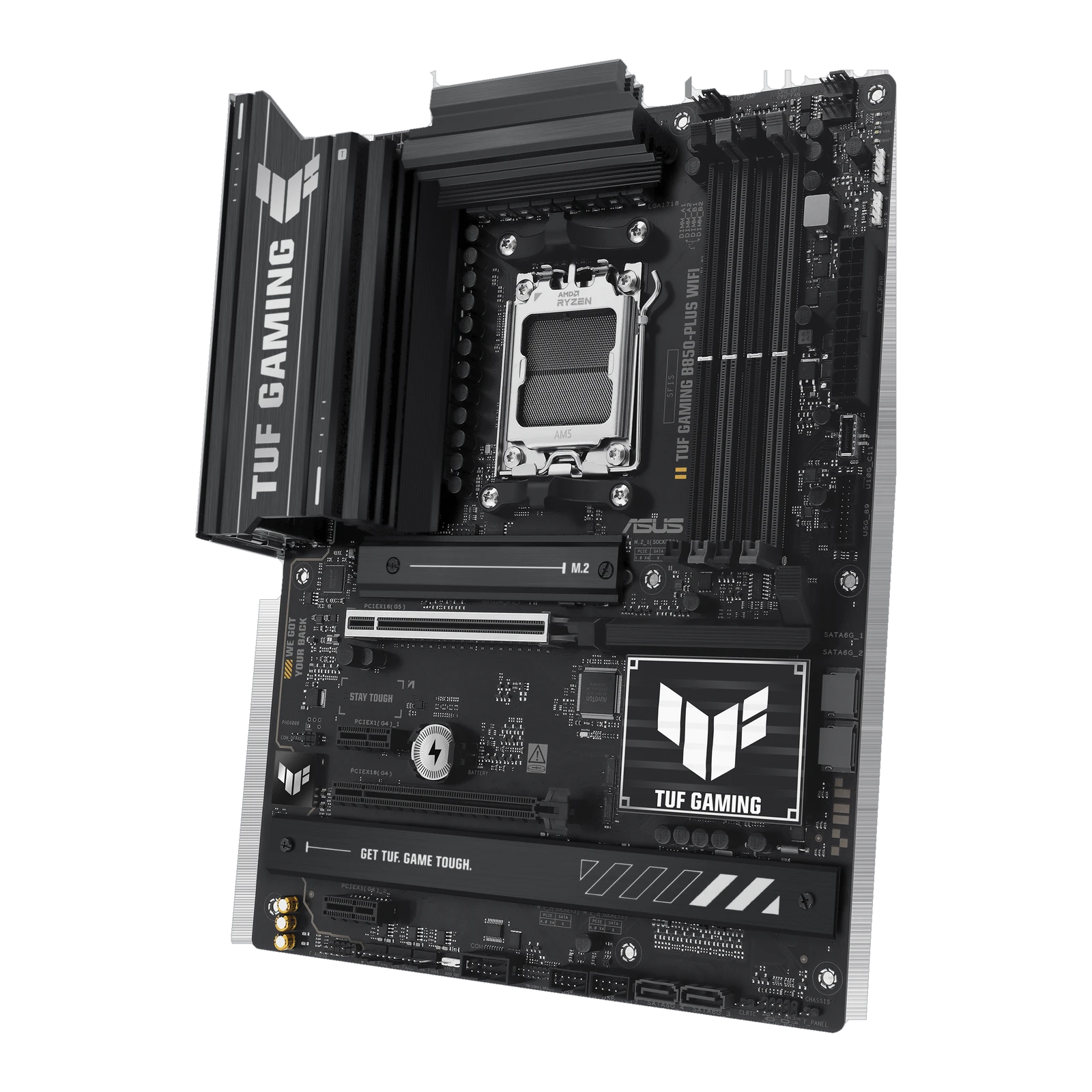 ASUS TUF GAMING B850 PLUS WIFI, AM5 Socket, B850 Chipset, 4x DIMM EXPO Slots, 2x PCIE (5.0/4.0) x16 Slot, 3x M.2 - 4x SA