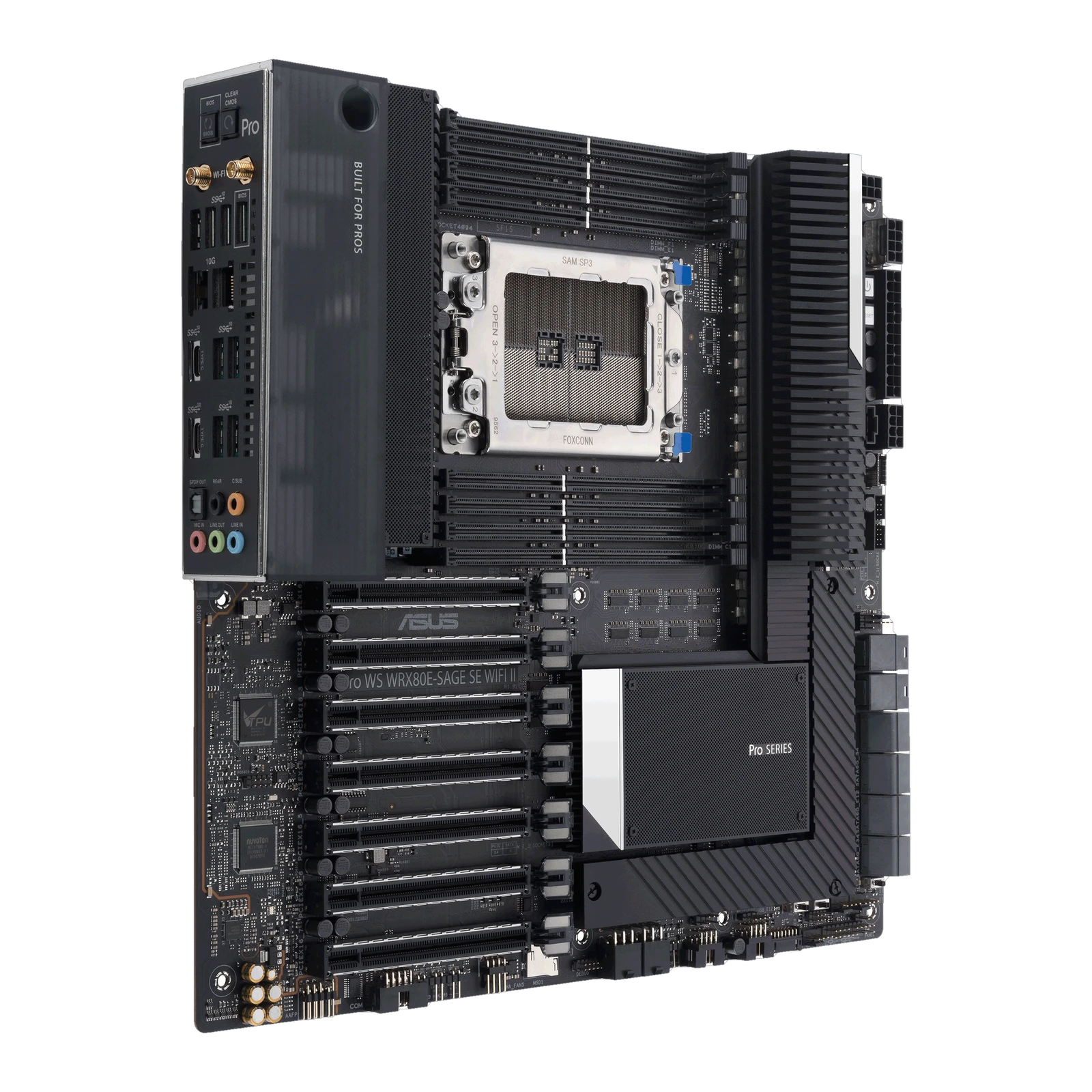ASUS Pro WS WRX80E-SAFE SE WIFI II DDR4 EEB Workstation Motherboard, Socket sWRX8, AMD WRX80 Chipset, 8x DIMM Slots, 7 x