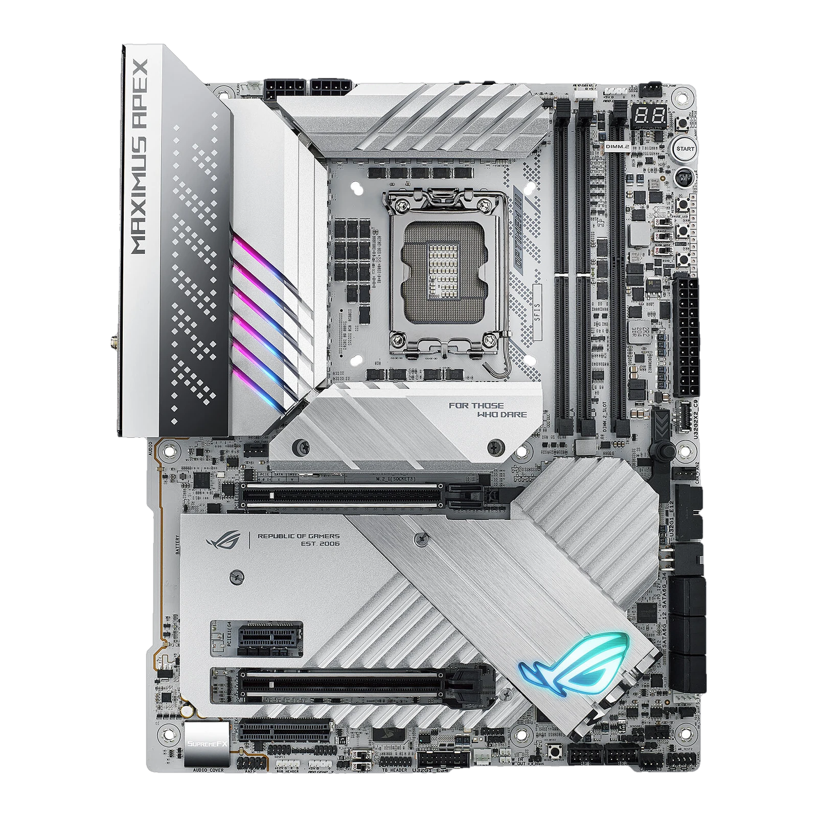 ASUS ROG MAXIMUS Z890 APEX DDR5 ATX Motherboard, LGA1851 Socket, Intel Z890 Chipset, 2x DIMM Slots upto 9600+MT/s (OC),