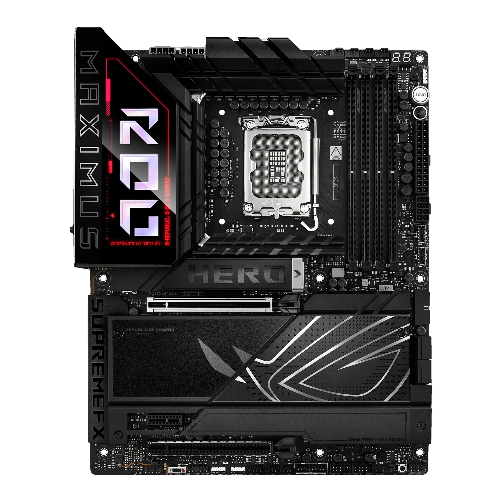 ASUS ROG MAXIMUS Z890 APEX DDR5 ATX Motherboard, LGA1851 Socket, Intel Z890 Chipset, 2x DIMM Slots upto 9600+MT/s (OC),