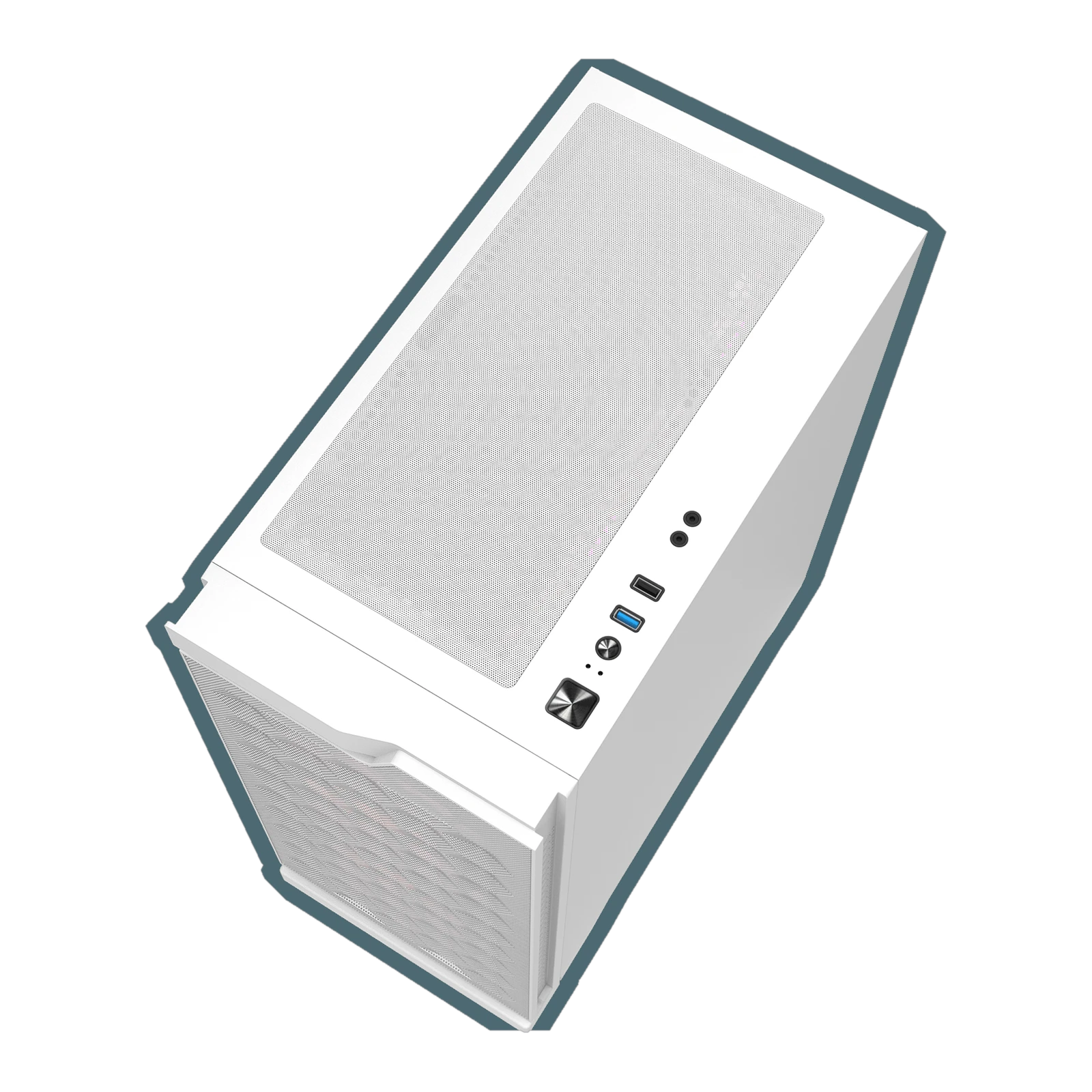 Darkflash DK361 ATX PC Case - 4 ARGB Fans installed - White