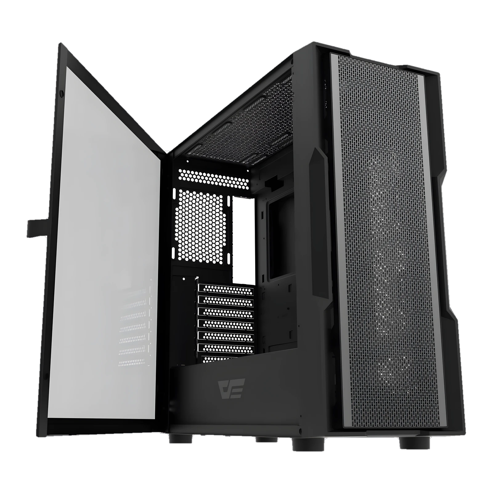 DarkflashDK431 E - ATX Mesh PC Case - 4 ARGB Pre - Installed Fans - Black