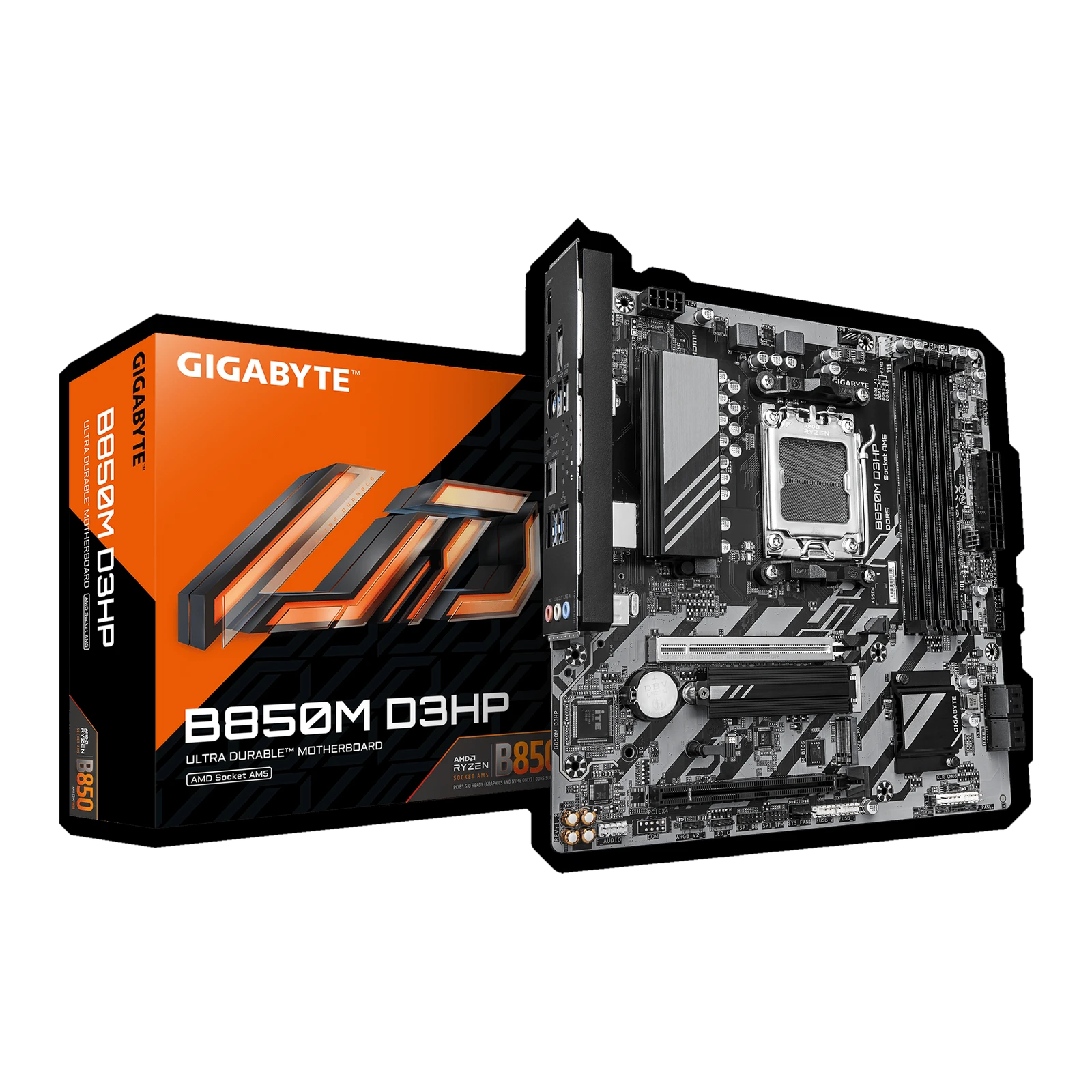 B850M D3HP DDR5 m-ATX Motherboard, AM5 Socket, AMD B850 Chipset