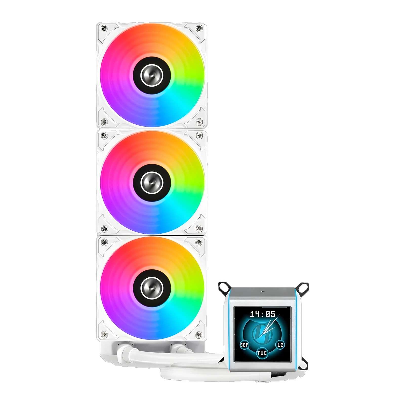 LIAN LI GALAHAD II LCD 360 RGB Liquid Cooler - White - White