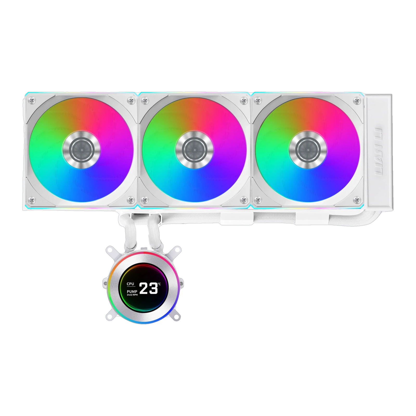 LIAN LI HydroShift LCD 360R Liquid Cooler - White - White