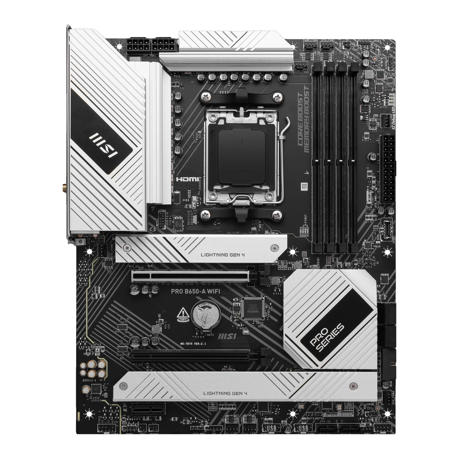 MSI PRO B650-P WIFI DDR5 ATX Motherboard, AM5 Socket, AMD B650 Chipset