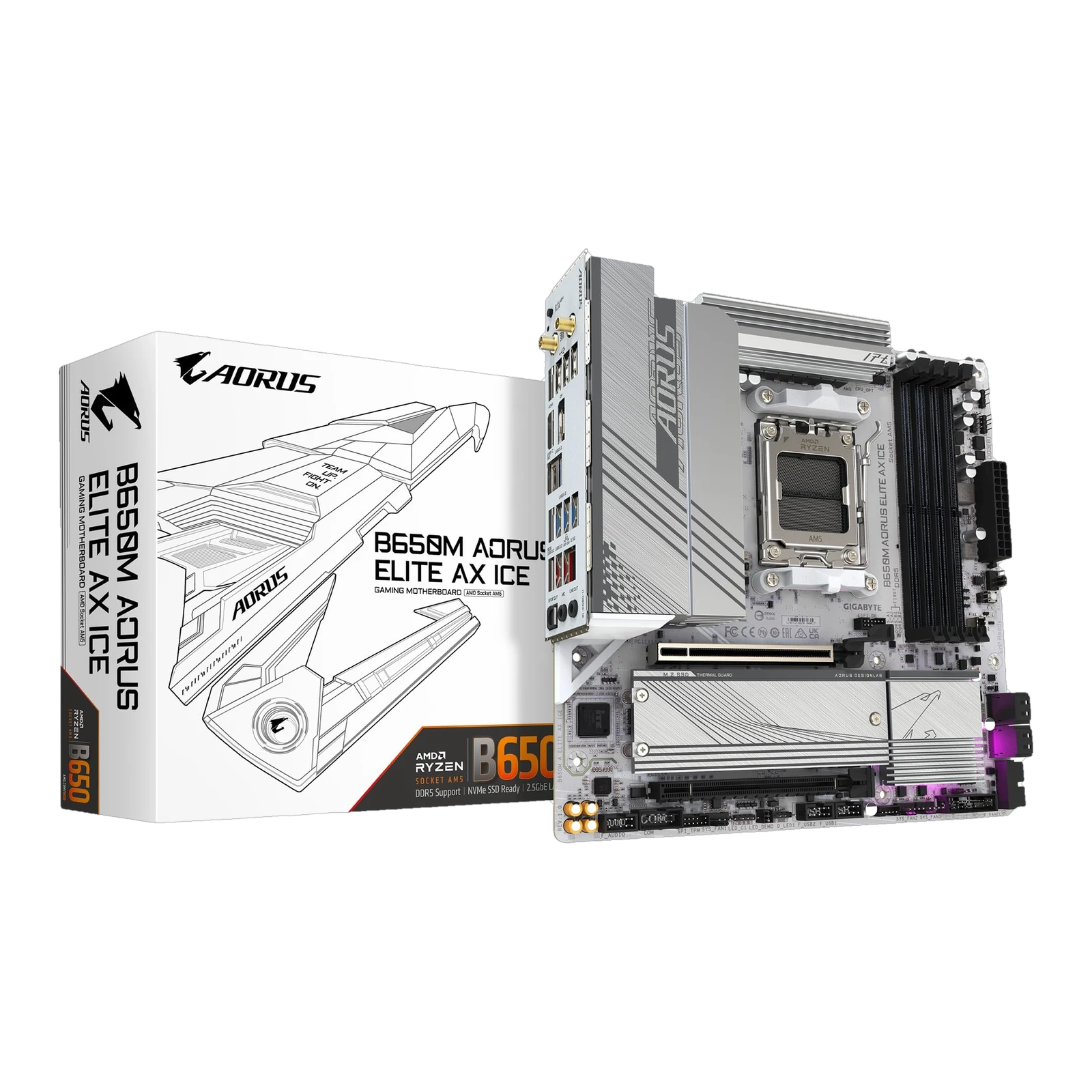 MSI PRO B650M-P DDR5 m-ATX Motherboard, AM5 Socket, AMD B650 Chipset, 4x DIMM (Up to 7200+ MHz), 1x PCIe (4.0) x16 Slot,