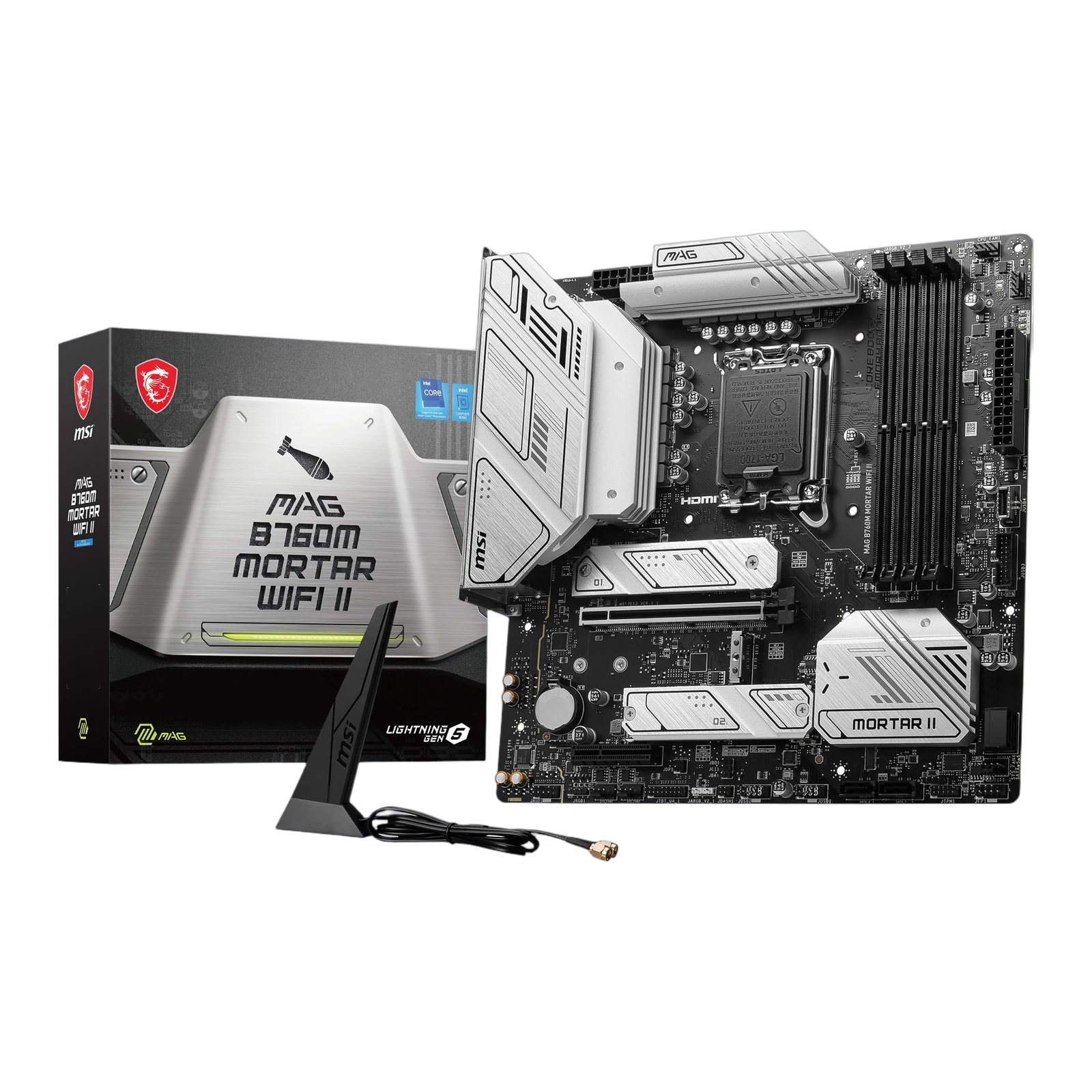 MSI B760 Gaming Plus WIFI DDR5 ATX Motherboard, Socket LGA 1700, B760 Chipset , 5 PCI E X16 Slot, 4 SATAIII Slots, 2 M.2