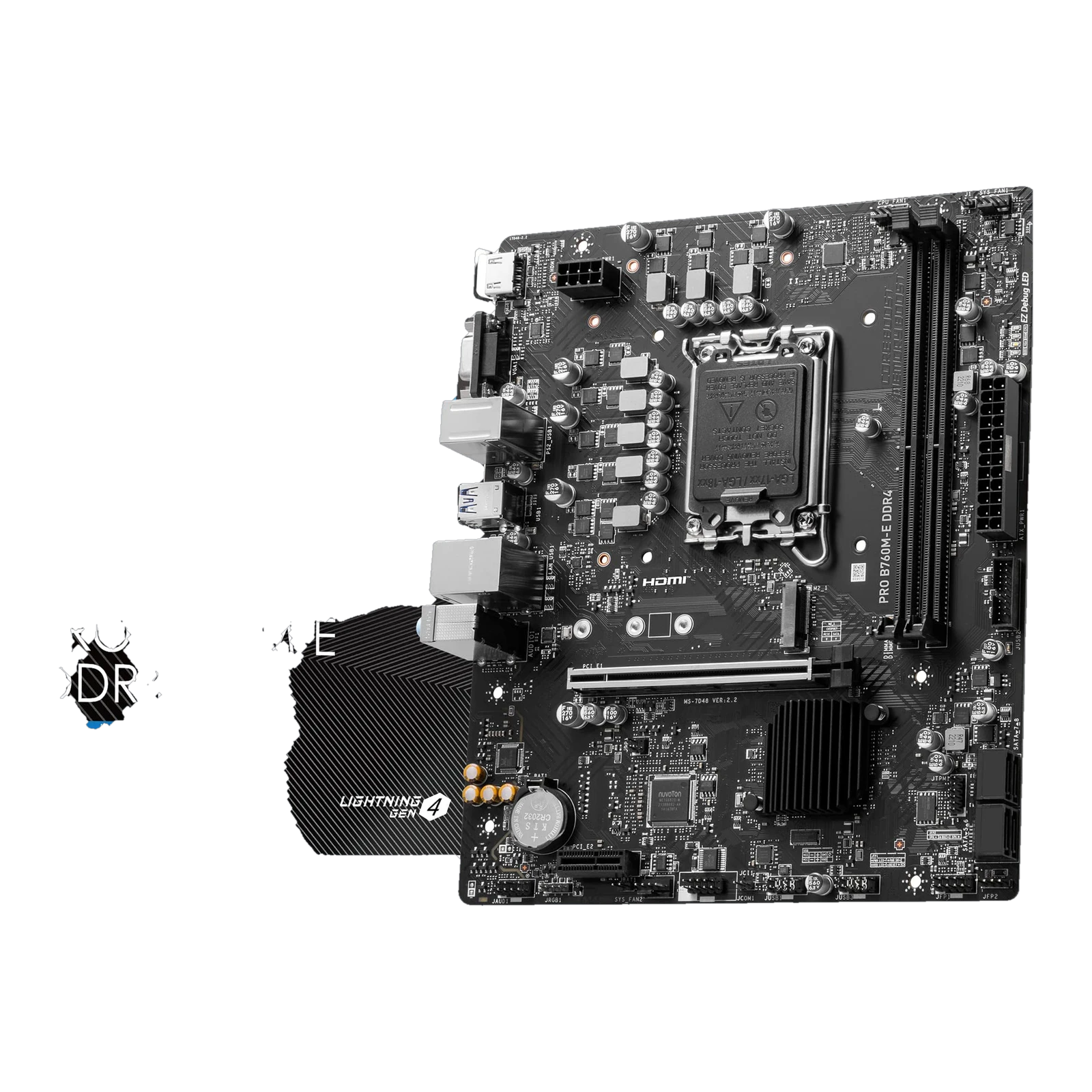 MSI PRO B760M-A DDR4 II m-ATX Motherboard, LGA1700 Socket, Intel B760 Chipset, 4x DIMM, 2x PCIe (4.0/3.0) x16 Slots, 2x