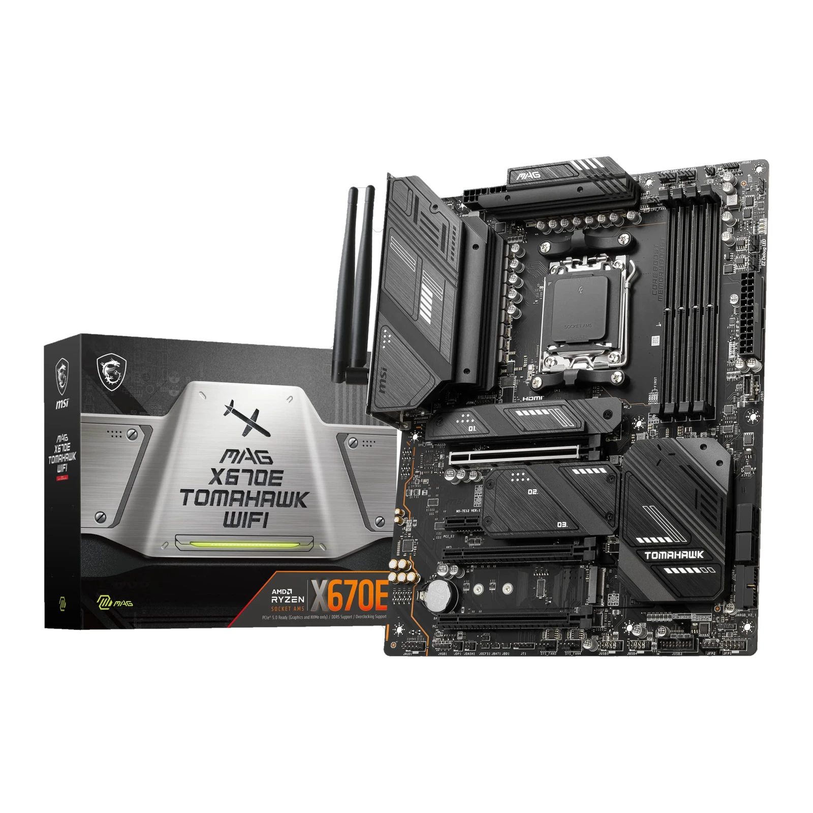 MSI B840 Gaming Plus WIFI DDR5 ATX Motherboard, Socket AM5, AMD B840 Chipset, 4x DIMM Slots, 5x PCIE (4.0/3.0) x16 Slots