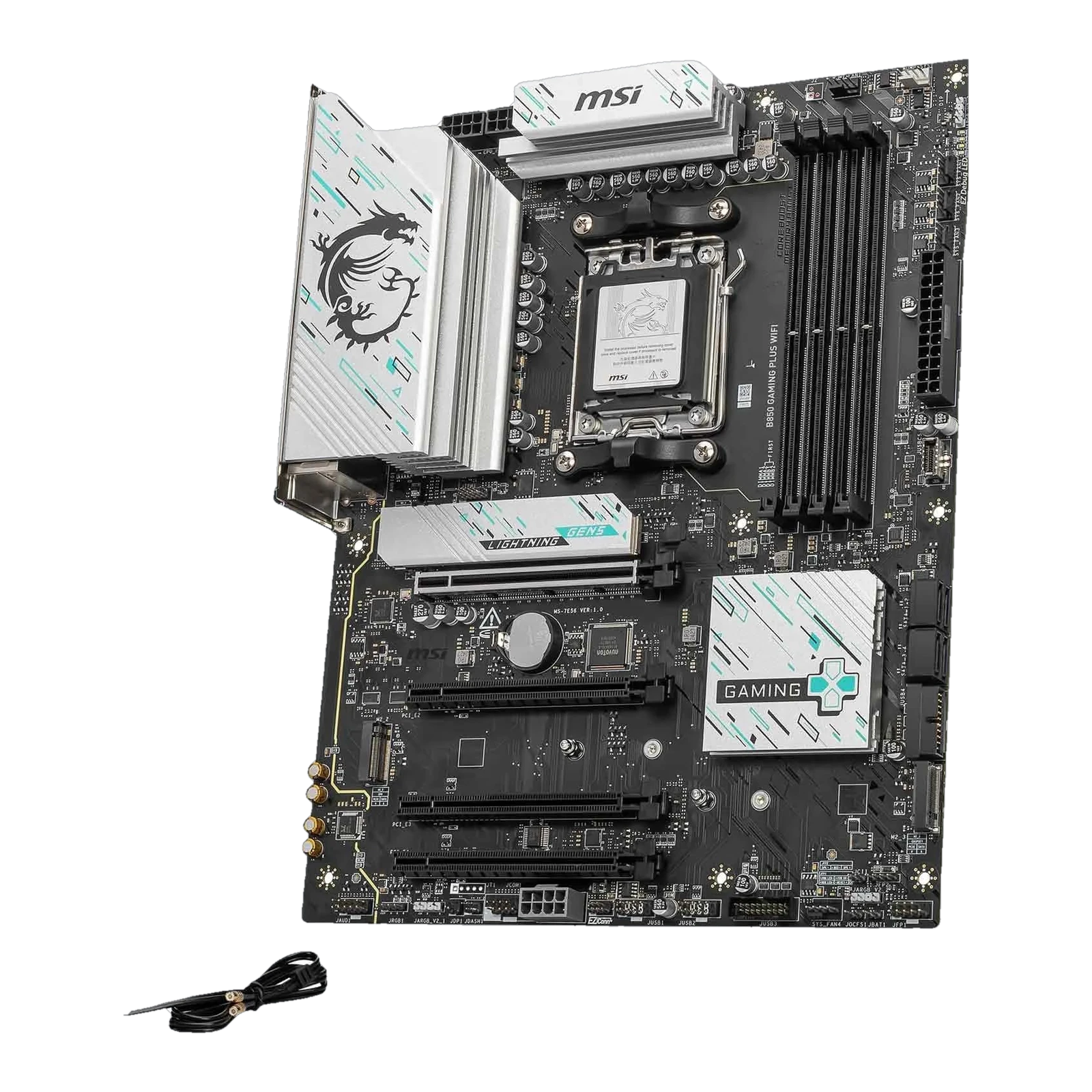 MSI B840 Gaming Plus WIFI DDR5 ATX Motherboard, Socket AM5, AMD B840 Chipset, 4x DIMM Slots, 5x PCIE (4.0/3.0) x16 Slots