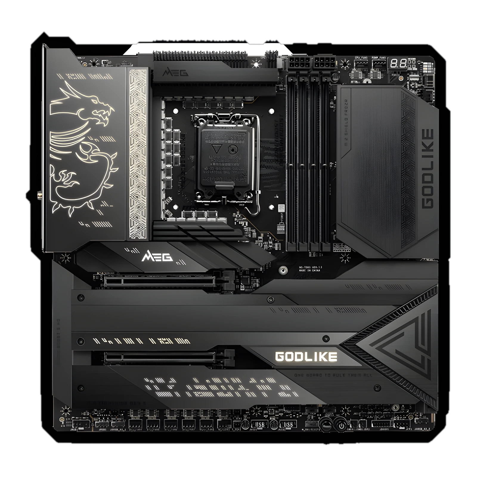 MEG Z790 GODLIKE DDR5 E-ATX Motherboard, LGA 1700 Socket, Intel Z790 Chipset, 4x DIMM Slots up to 7800+MHz, 2x PCIe (5.0