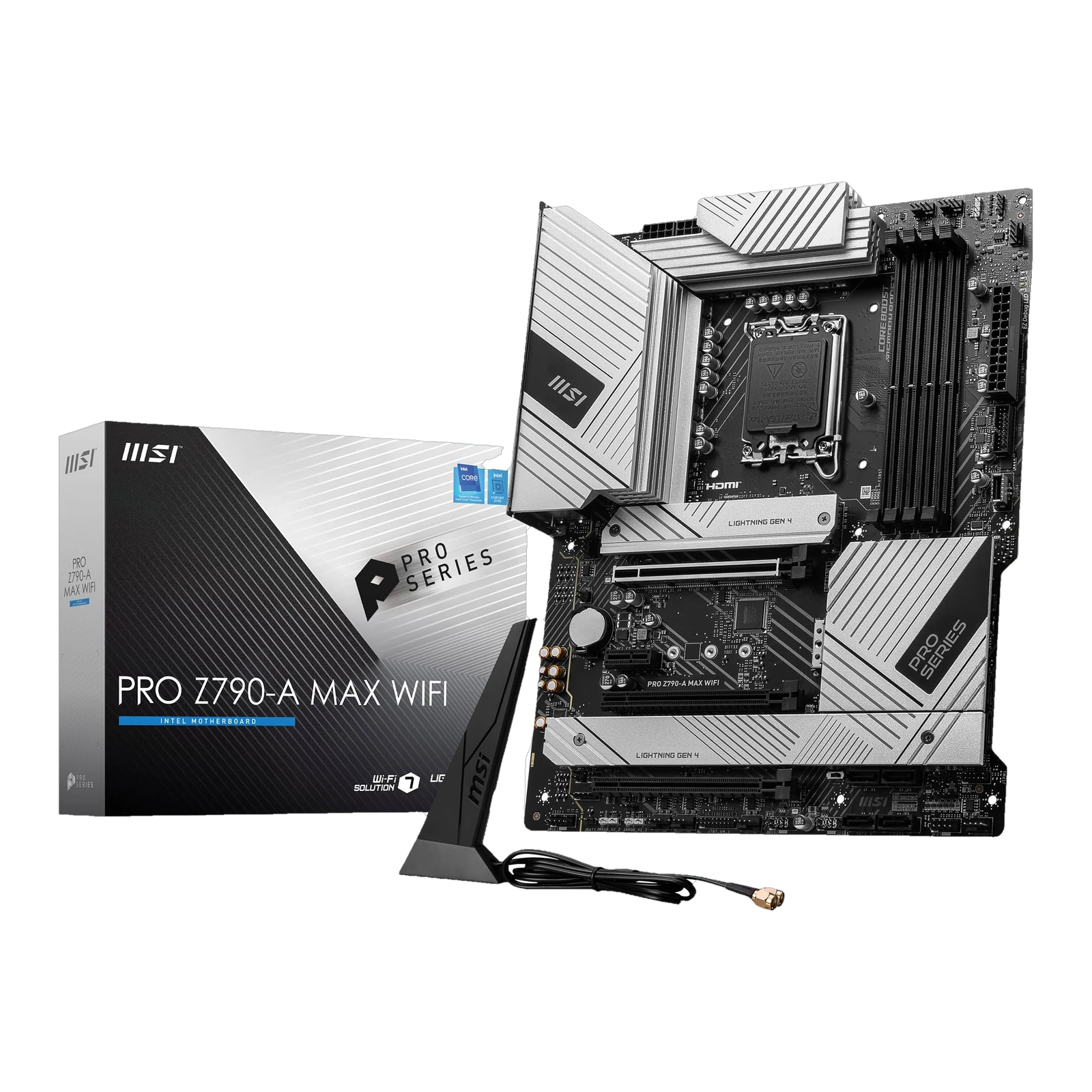 MSI PRO Z890-P WIFI DDR5 ATX Motherboard, LGA 1851 Socket, Intel Z890 Chipset, 4x DIMM, 4x PCIe (5.0/4.0) x16 Slots, 4x