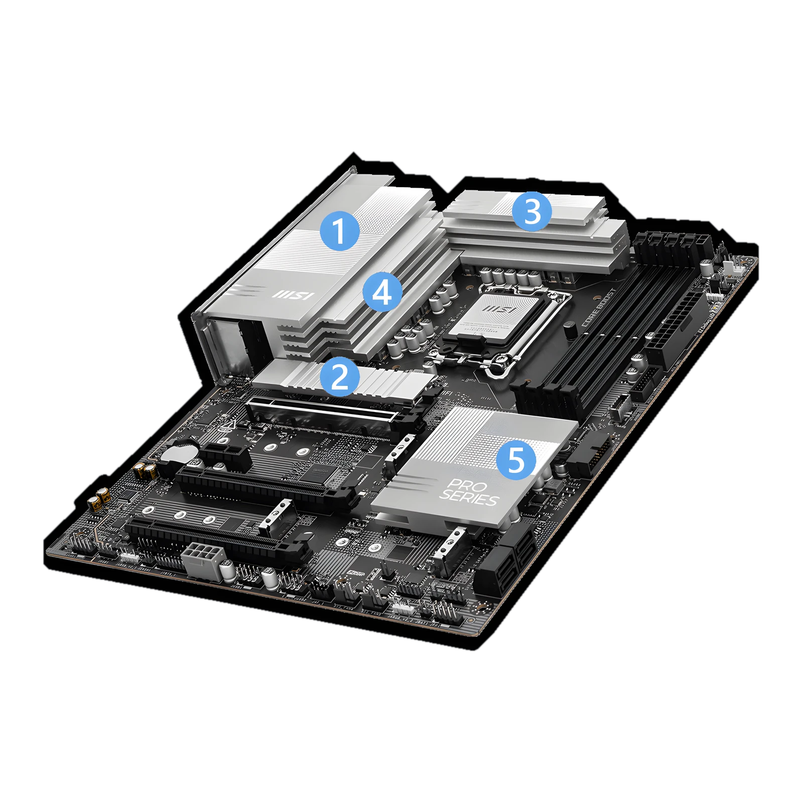 MSI PRO Z890-P WIFI DDR5 ATX Motherboard, LGA 1851 Socket, Intel Z890 Chipset, 4x DIMM, 4x PCIe (5.0/4.0) x16 Slots, 4x