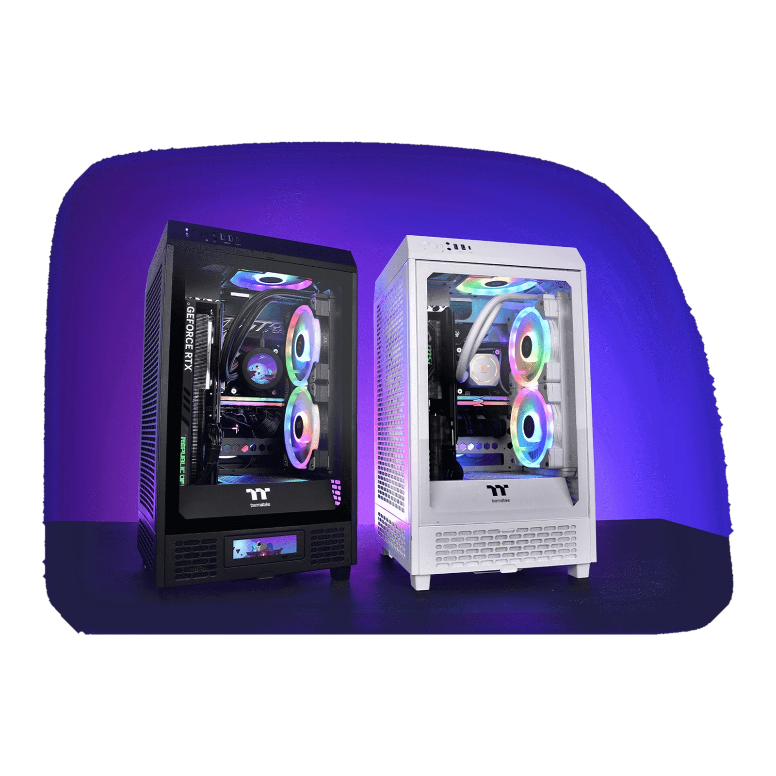 Thermaltake The Tower 200/Win/SPCC/Tempered Glass*1/CT140 Fan*2/Color Box