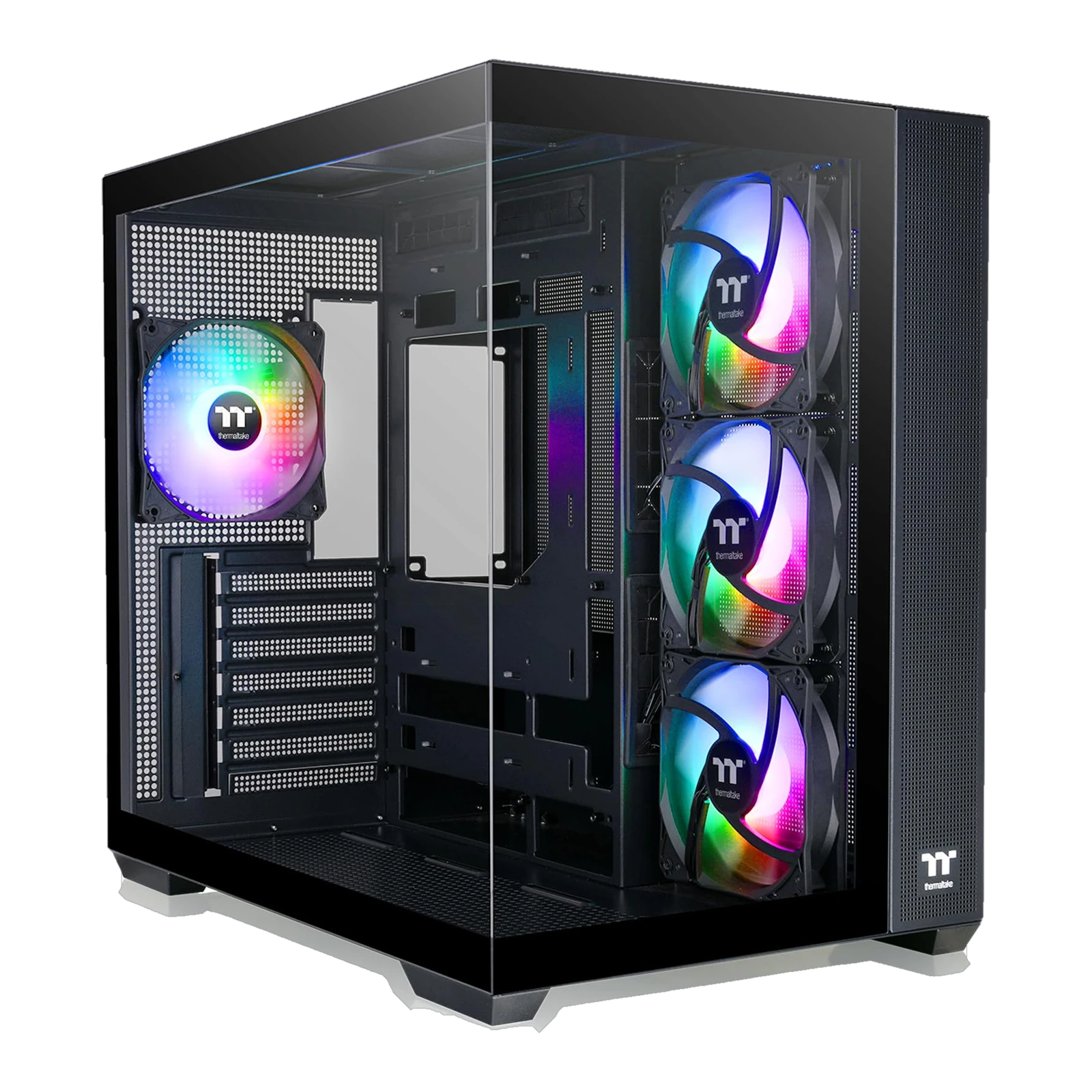 Thermaltake View 380 TG ARGB/Black/Win/SPCC/Tempered Glass*2/120mm ARGB Lite Fan*4/Brown Box