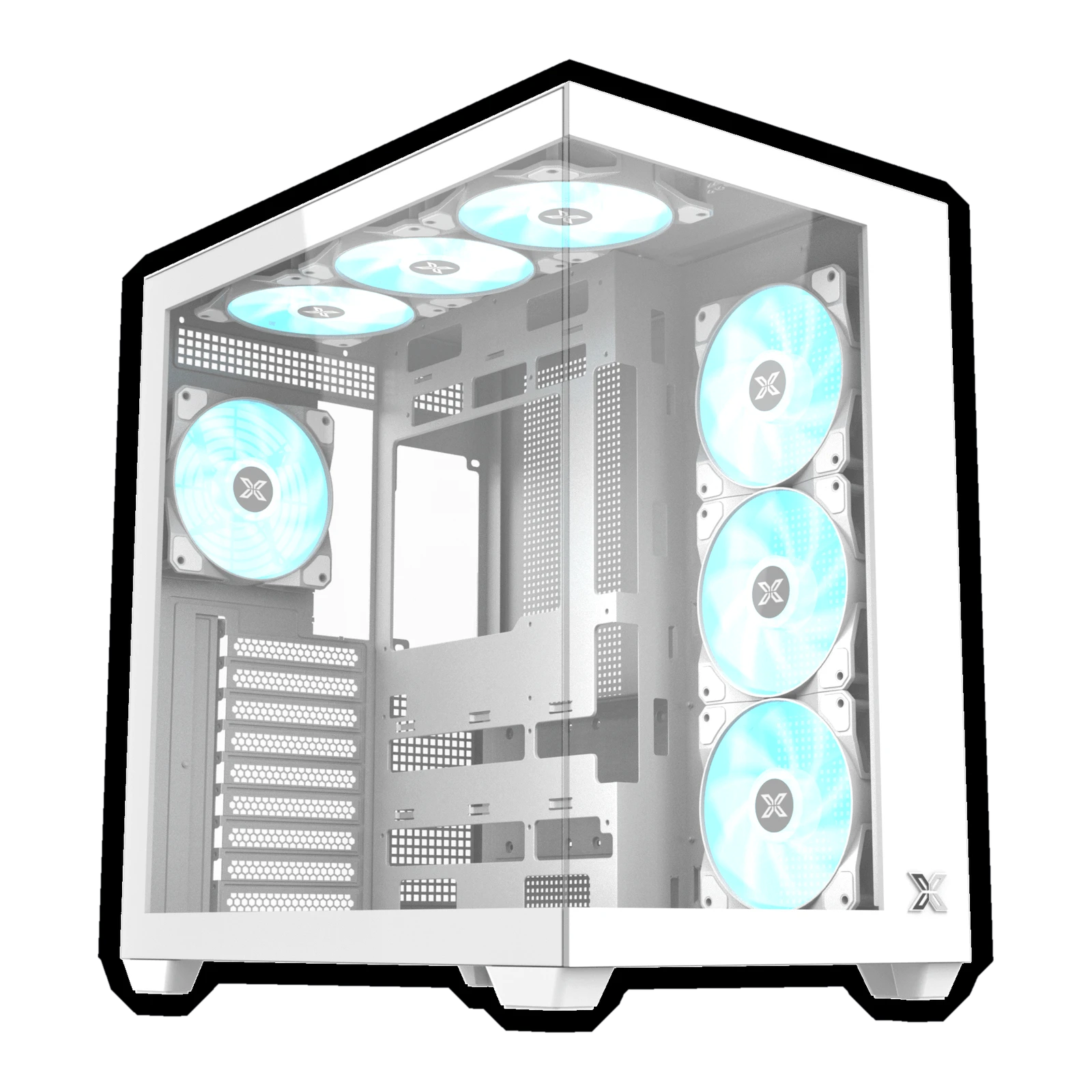 Xigmatek Aqua V Arctic - ( 7 ARGB Fans installed - ATX )